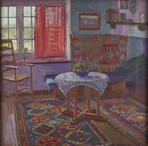 RATCLIFFE William Whitehead 1870-1955,The Red Curtain,1916,Lyon & Turnbull GB 2020-10-23