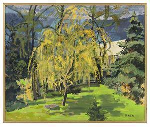 RATH Hildegard 1909-1994,Weeping Willow in Bloom,New Orleans Auction US 2019-07-27