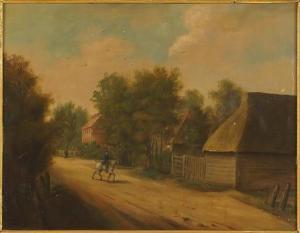 RATHBONE Harold S 1858-1929,A Village Street,19th Century,Susanin's US 2021-01-27