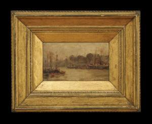 RATHBONE Harold S 1858-1929,On the Thames,New Orleans Auction US 2013-07-26