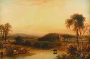 RATHBONE John 1750-1807,A riverside village at dusk,Bellmans Fine Art Auctioneers GB 2024-03-28