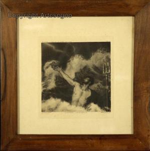 RATINI Luigi 1880-1934,La tempesta-L'ira di Nettuno,1925,ArteSegno IT 2023-03-04
