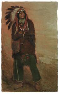 RATTERMAN Walter G 1887-1944,An Indian Chief,Brunk Auctions US 2014-07-12