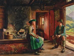 RAU Emil 1858-1937,A Couple by the Kitchen Fire,Palais Dorotheum AT 2023-10-24