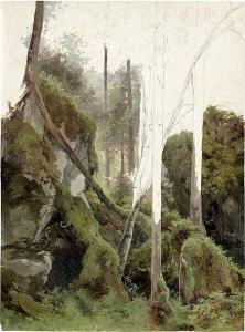RAU Heinrich Woldemar 1827-1889,Partie in der Sächsischen Schweiz,Galerie Bassenge DE 2016-11-25