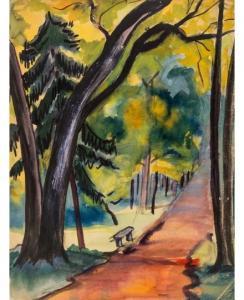 RAUBE GORCHILINA MARIA 1900-1979,Strolling Path,Shapiro Auctions US 2017-05-31