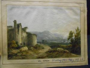 RAUCH Charles 1791-1857,Ruines près d'un lac,Rossini FR 2012-12-11