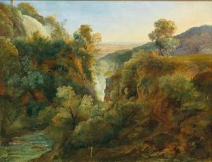 RAUCH DE MILAN Johann Nepomuk 1804-1847,Waterfall near Tivoli,Palais Dorotheum AT 2019-02-19