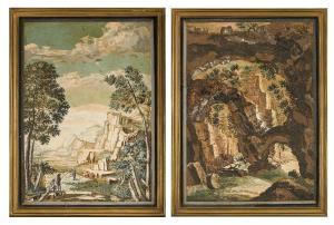 RAUCH Jacob,un paysage montagneux lacustre; uines au bord desq,1797,Christie's GB 2020-11-24