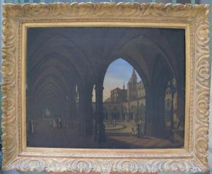 RAULIN Alexandre 1800-1800,Le cloître d'un couvent dominicain au Portugal,Lafon FR 2014-04-15