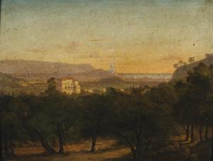 RAULIN Alexandre 1800-1800,Villa palladienne dans un paysage,1848,Tajan FR 2014-05-14