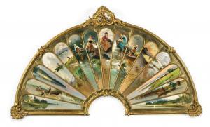 RAUPP Karl 1837-1918,A Fan with Fifteen Depictions of Lake Chiemsee,Palais Dorotheum AT 2024-04-25