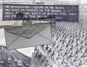 RAUSCHENBERG Robert,Untitled (No Intoxicating Liquors on the Beach),Clars Auction Gallery 2018-02-24