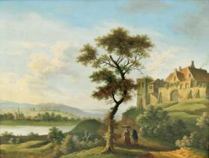 RAUSCHER JOHANN ALBRECHT FRIEDRICH 1754-1808,Paar Gegenstücke: Flußlandschaften,Stahl DE 2021-05-08