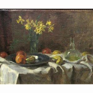 RAUSCHER Ludwig, Lajos 1845-1914,A still life with fruit and daffodils,Bonhams GB 2005-07-24