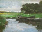 RAUTH Otto 1862-1922,Uferlandschaft mit Booten,Auktionshaus Quentin DE 2006-10-26