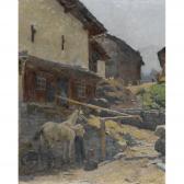RAVEL Edouard,Scène de village en Valais,1897,Dobiaschofsky CH 2015-11-04