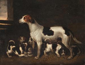 RAVEN Samuel 1775-1847,A hound with her puppies,Bonhams GB 2019-04-10