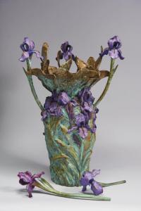 RAVENCROFT SHARLES William 1940,Fallen Iris Bouquet Vase,1993,Altermann Gallery US 2018-01-18