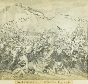 RAVENET Simon Francois I 1706-1774,The Landing of Julius Caesar,Rosebery's GB 2022-12-14