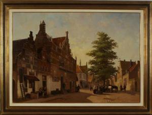 RAVENSWAAY Huibert Antonie 1891-1972,Romantic cityscape,1900,Twents Veilinghuis NL 2013-01-05