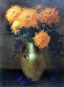 RAVENSWAAY Huibert Antonie,Still life with vase of chrysanthemums,Canterbury Auction 2016-10-04