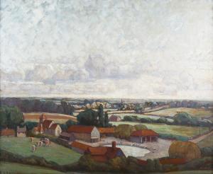 RAWLINS Ethel Louise 1880-1940,View over Clayton near Ditchling,Tooveys Auction GB 2023-05-17