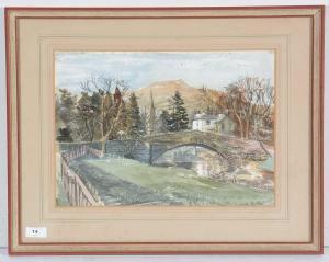 RAWLINS JANET 1931,Lakeland View with Pack Horse Bridge,Anderson & Garland GB 2022-06-16