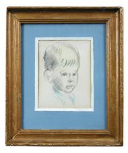 RAWLINS Monica 1903-1990,Study of the head of a small boy,Cheffins GB 2015-11-05