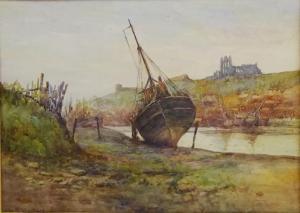 RAWSON Willie,Boat at Low Tide, Whitby Harbour,20th century,David Duggleby Limited GB 2019-10-12