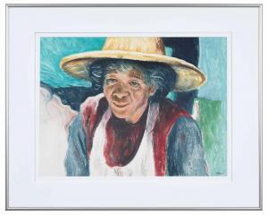 Rayburn Dale 1942,Woman with Hat,Brunk Auctions US 2021-07-09