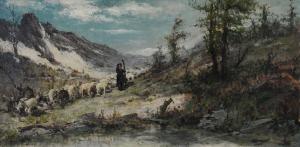RAYMOND Lodovico 1825-1898,Paesaggio montano con pastore ed armenti,Meeting Art IT 2023-03-04