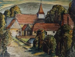 RAYNER Donald L. 1907-1977,Litlington Church, Sussex,Charterhouse GB 2023-02-03