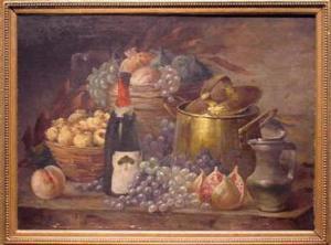 RAYNOUARD 1800-1900,STILL LIFE WITH FRUIT AND CHAMPAGNE,William Doyle US 2001-02-21