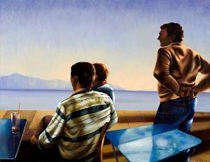 RAZIS angelos 1943,Friends at the cafe,2007,Sotheby's GB 2007-12-13