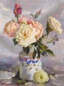 RAZUMOV Konstantin 1974,Still Life of Roses in a White Jar,John Nicholson GB 2018-12-19