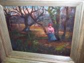 READ Edward A,Wooded Landscape with lady seated on a branch,Simon Chorley Art & Antiques 2009-12-10