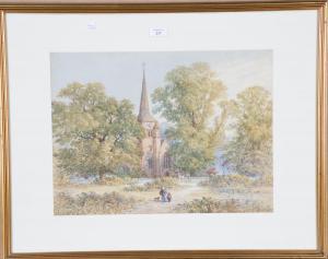 READ Samuel 1798-1883,The Village Church,1875,Tooveys Auction GB 2021-08-18