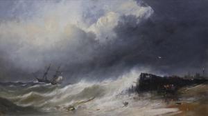 READY William James Durant 1823-1873,Shipping off the coast in a rough sea,Gorringes GB 2021-11-15