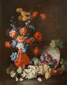 REALFONZO Tommaso Masillo,A terracotta vase filled with flowers beside an ov,Bonhams 2017-07-05