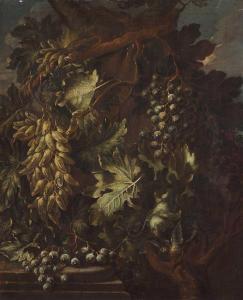 REALFONZO Tommaso Masillo,Tralci di uve bianche e nere en plein air,Minerva Auctions 2014-05-27