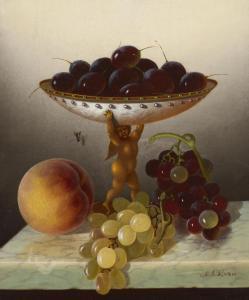 REAM Morston Constantine 1840-1898,Still Life with Plums in a Tazza,Christie's GB 2024-01-18