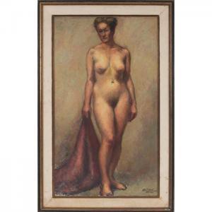 REBECK Edward F 1900-1900,Standing Nude,1939,Treadway US 2011-09-18