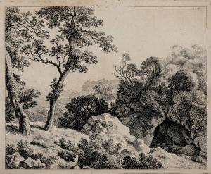 RECHBERGER Franz 1771-1841,Paesaggio con alberi e rocce,Cambi IT 2019-12-13