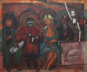 Rechensky Pavel Ivanovich 1924-1999,Who? (from series 'On the roads of truth),1987,Matsa 2018-01-18