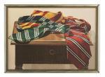 Reddicliffe Harold 1947,Still Life of Striped Ties,1977,New Orleans Auction US 2022-01-29