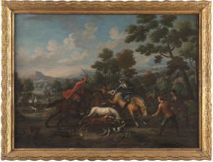 REDER Giovanni 1693-1765,Coppia di paesaggi con scena di caccia,Wannenes Art Auctions IT 2021-06-14