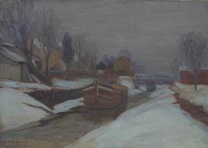 REDFIELD Edward Willis 1869-1965,The Canal in Winter,Freeman US 2023-12-03