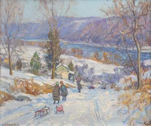 REDFIELD Edward Willis 1869-1965,Winter Holiday,1909,Freeman US 2023-12-03
