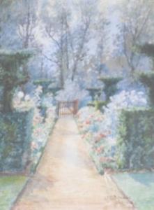 REDGROVE,Garden path with topiary,1845,Dreweatt-Neate GB 2010-04-29